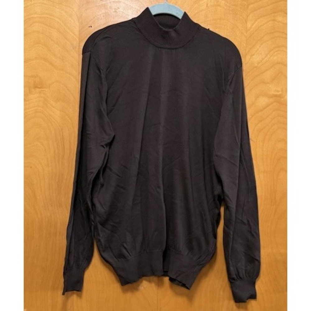 Murano by Raffi Mens Mock Turtleneck Sweater Comfycore Preppy Made In Italy Sz M